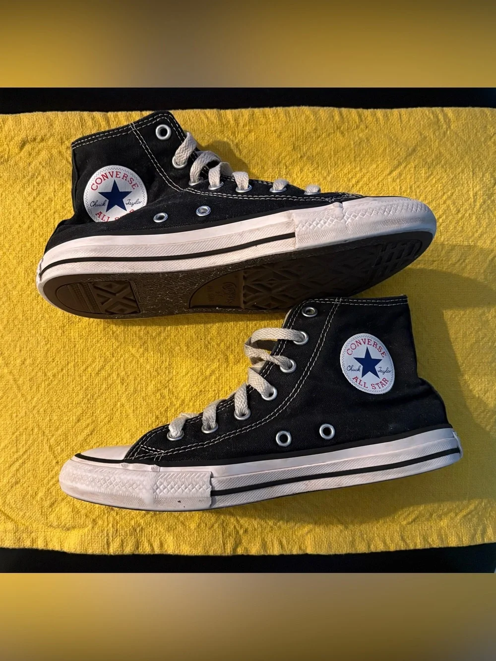Converse Black and White High Top Sneakers